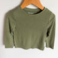 Olive Waffle Top / 3-4T