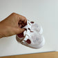 White Floral Velcro Shoes / Size 2 Infant