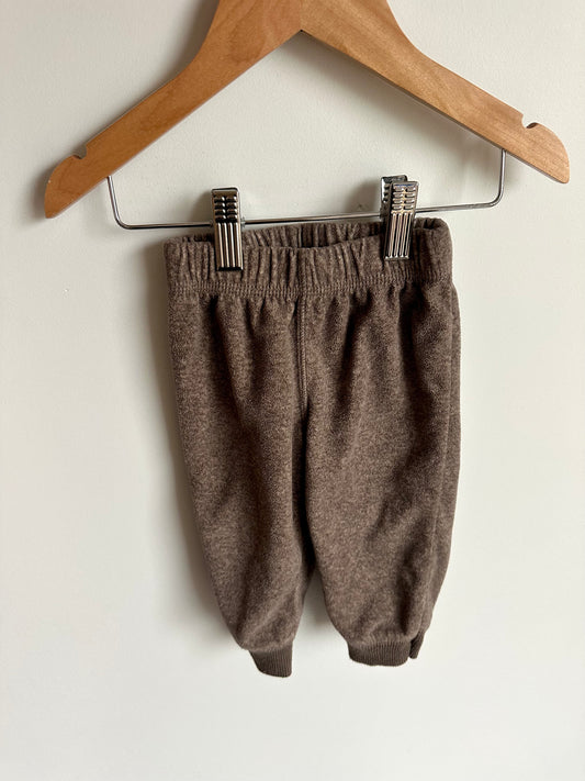 Brown Fleece Tapered Pants / 12m
