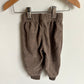 Brown Fleece Tapered Pants / 12m