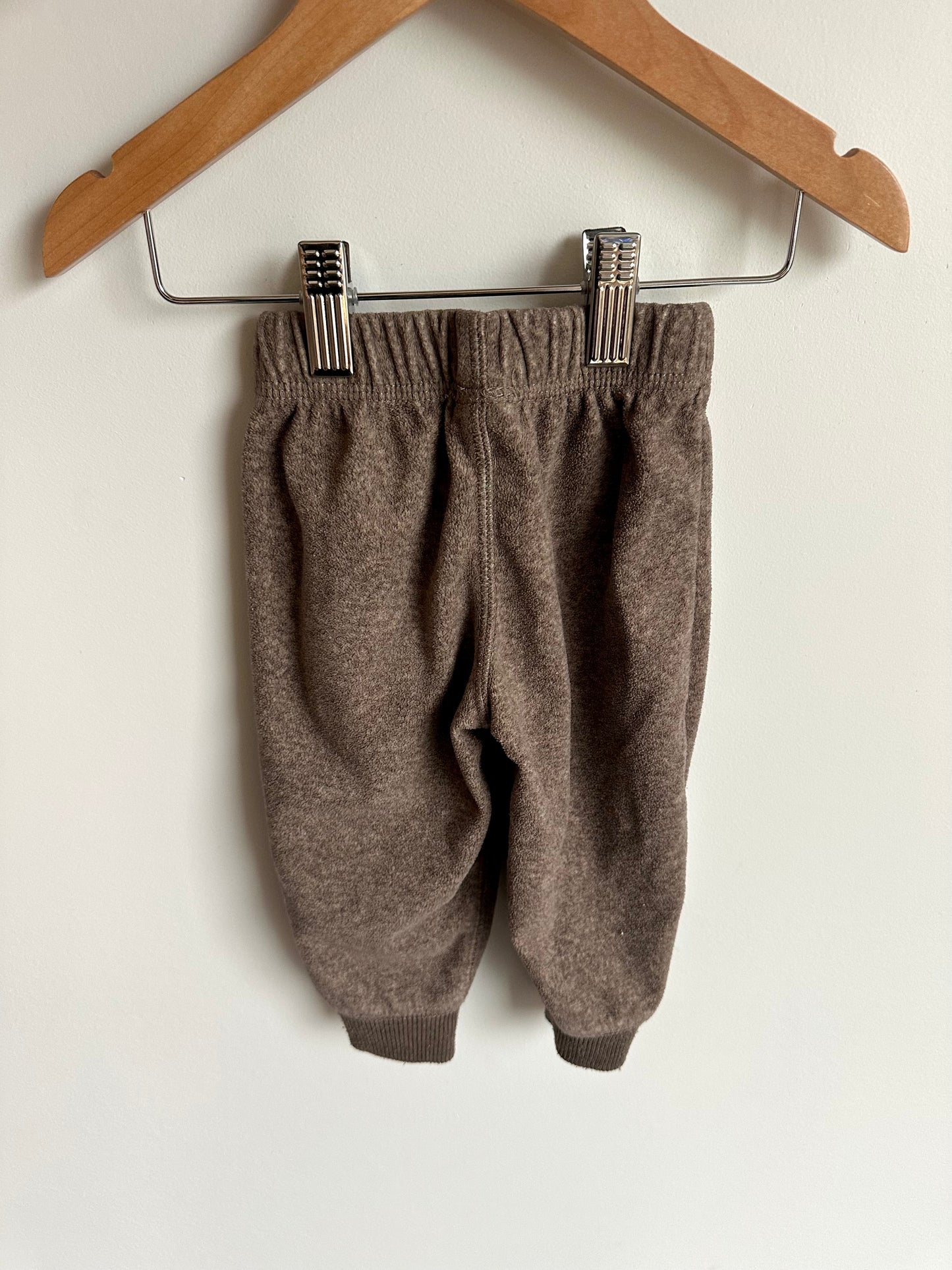 Brown Fleece Tapered Pants / 12m