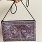 Purple with Gold Accents Flourishes Purse or Bag