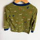 Green Dino Pattern Long Sleeve Top / 3T