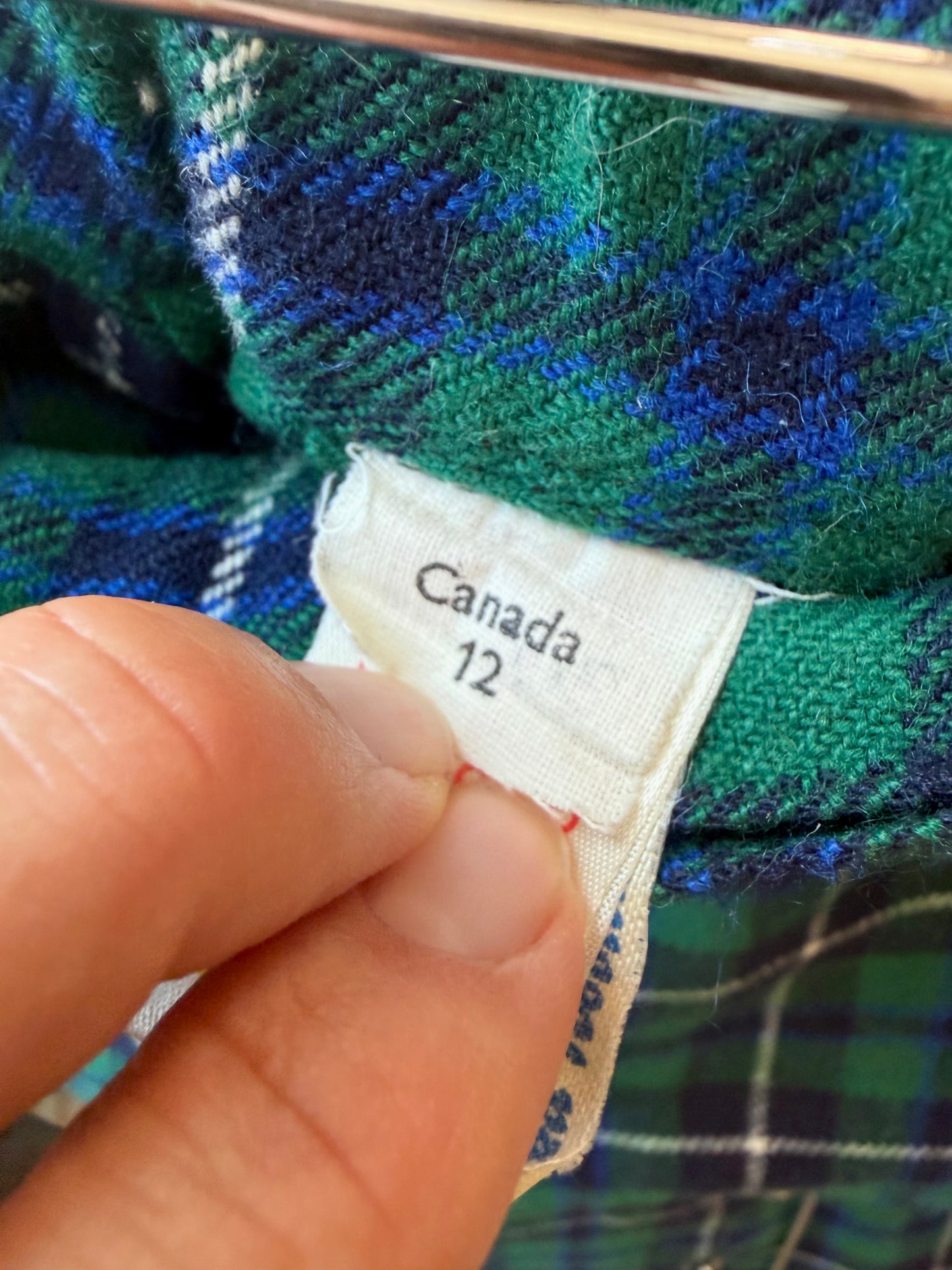 Vintage Tartan Skirt / 12 years