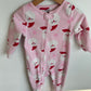 Pink Fleece Santa Sleeper / 18m