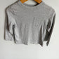 Grey Pocket Long Sleeve Top / 3T
