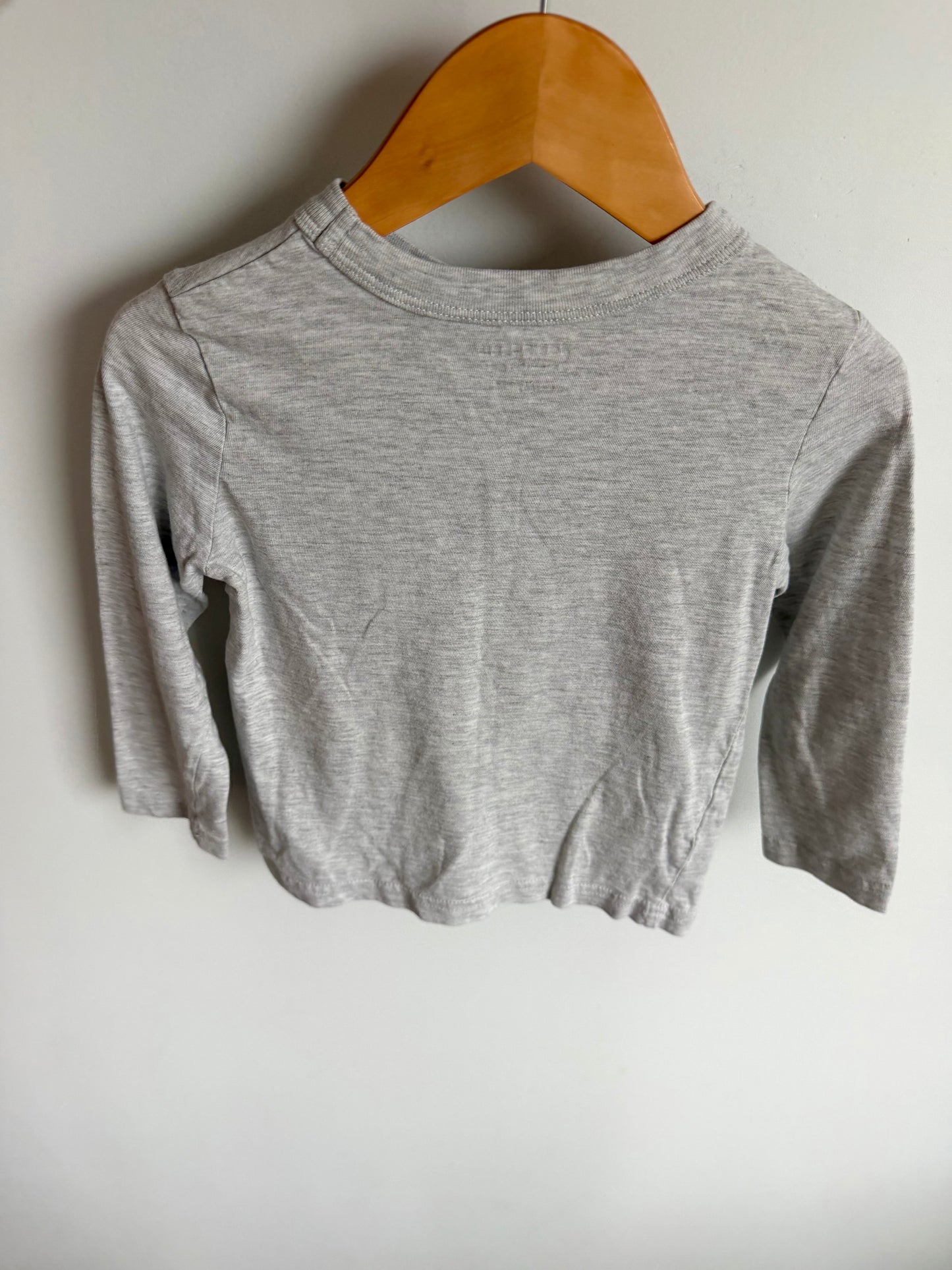 Grey Pocket Long Sleeve Top / 3T