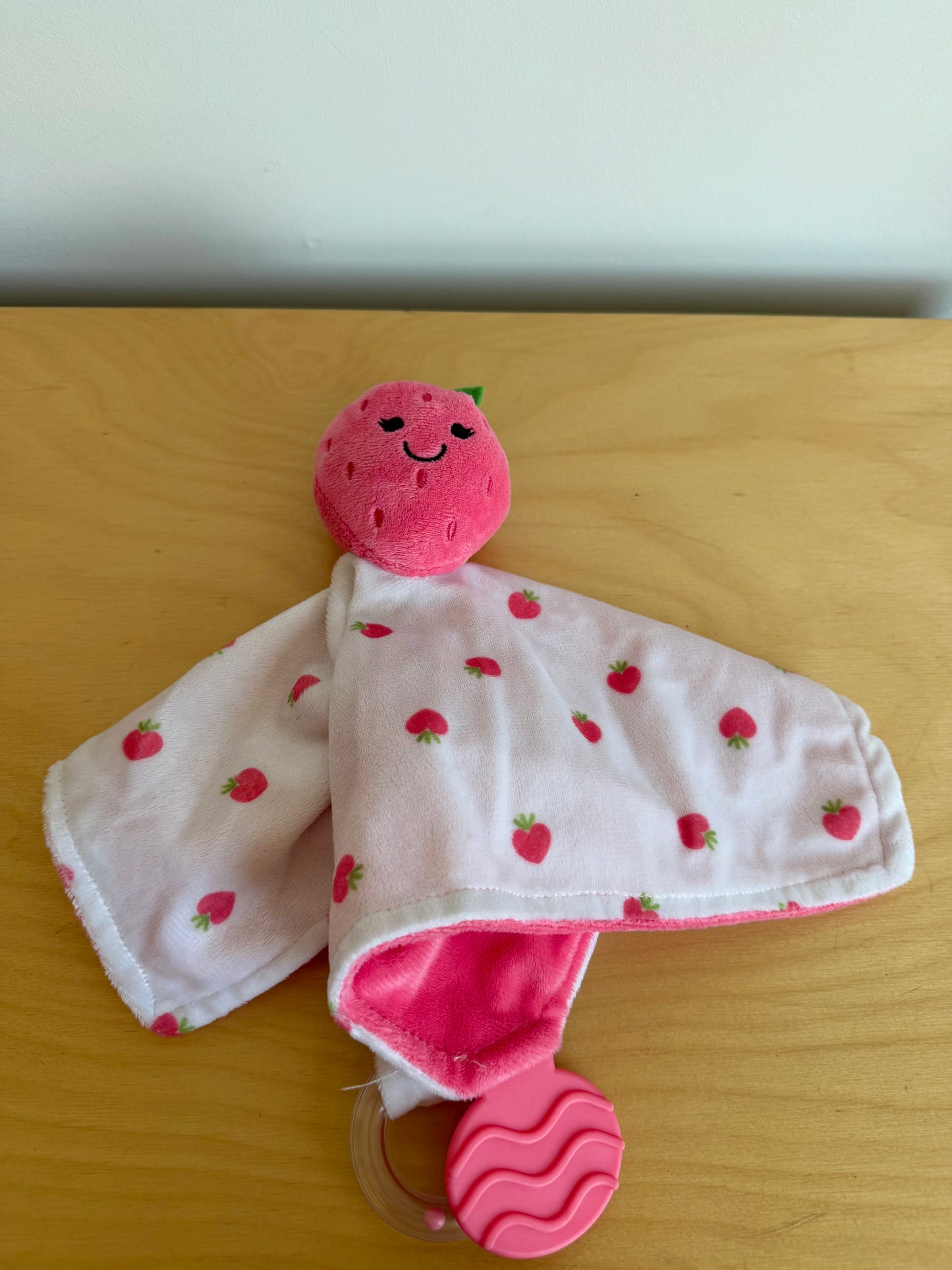 Strawberry Lovey with Grab Toy