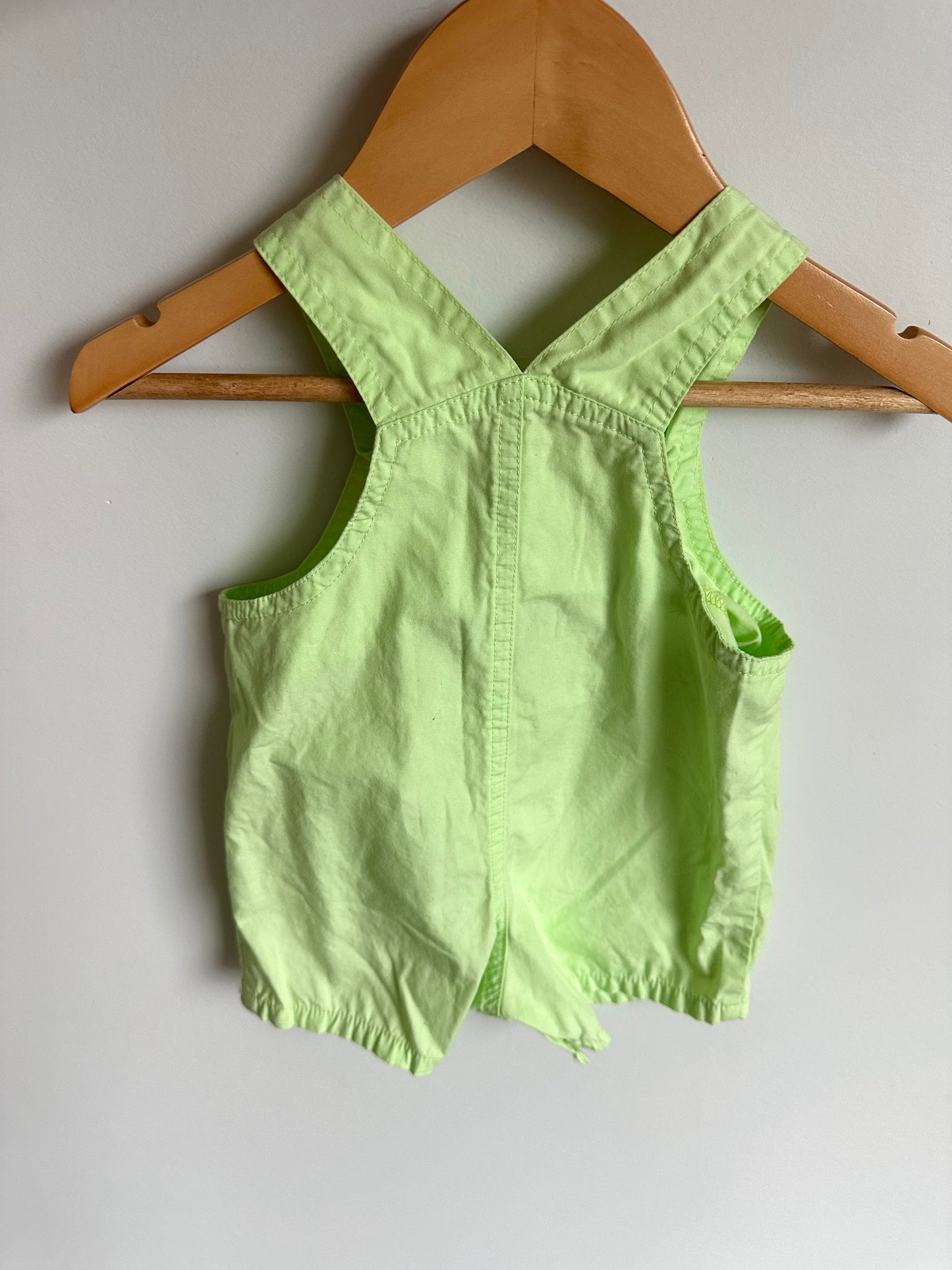 Pooh Green Short Overalls / 9m
