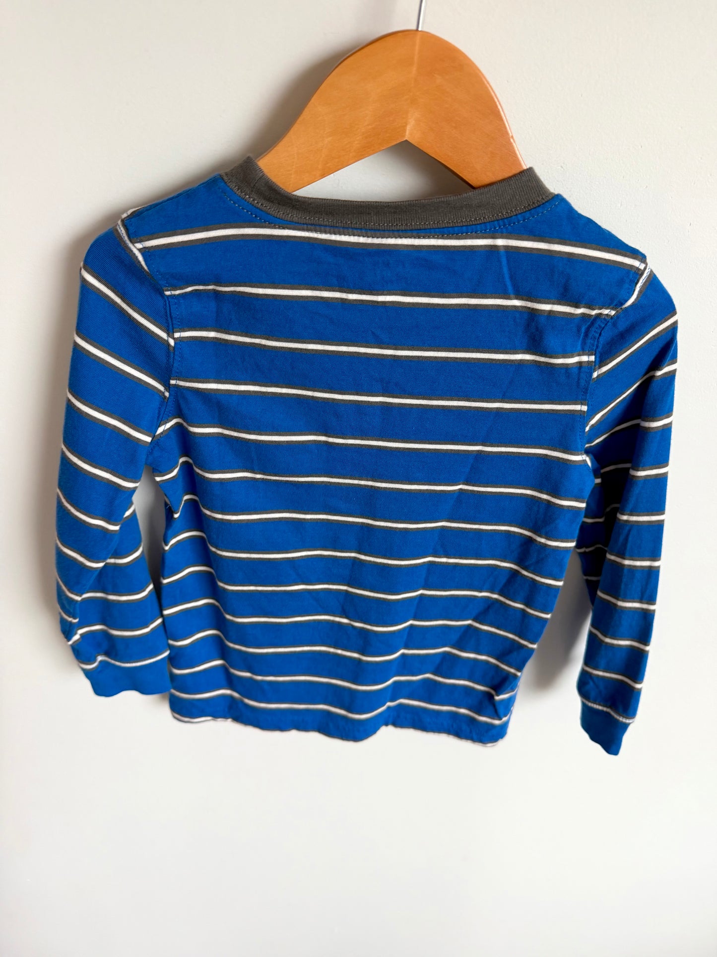 Blue Pocket Striped Top / 4T