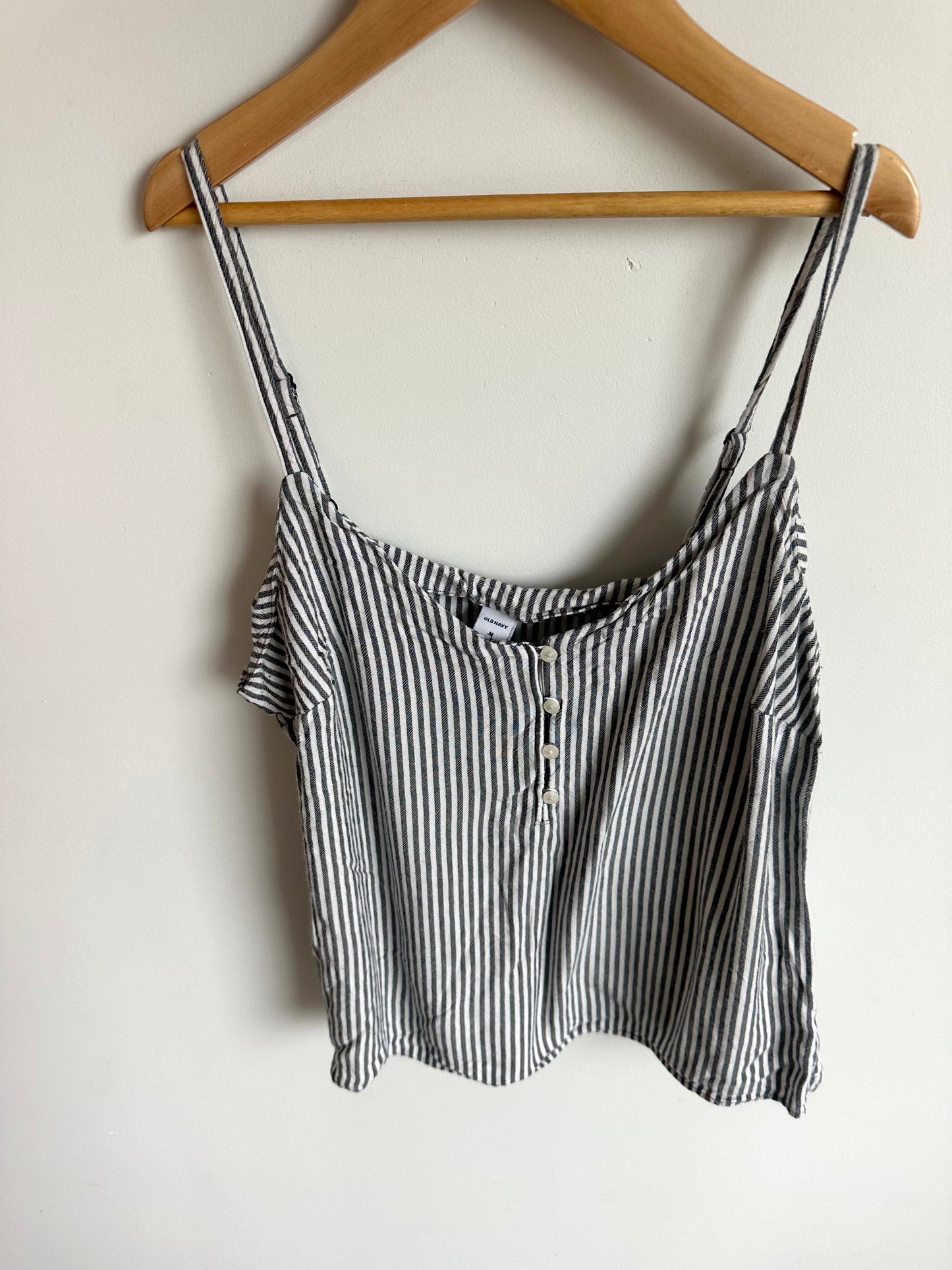 Striped Adjustable Strap Top / Medium