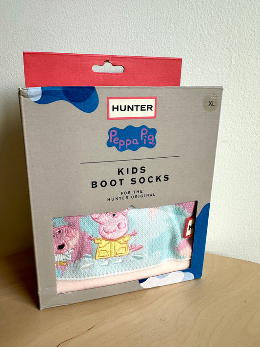 Hunter Kids Peppa Pig Boot Sock /XL (Big Kid Size 4-6)