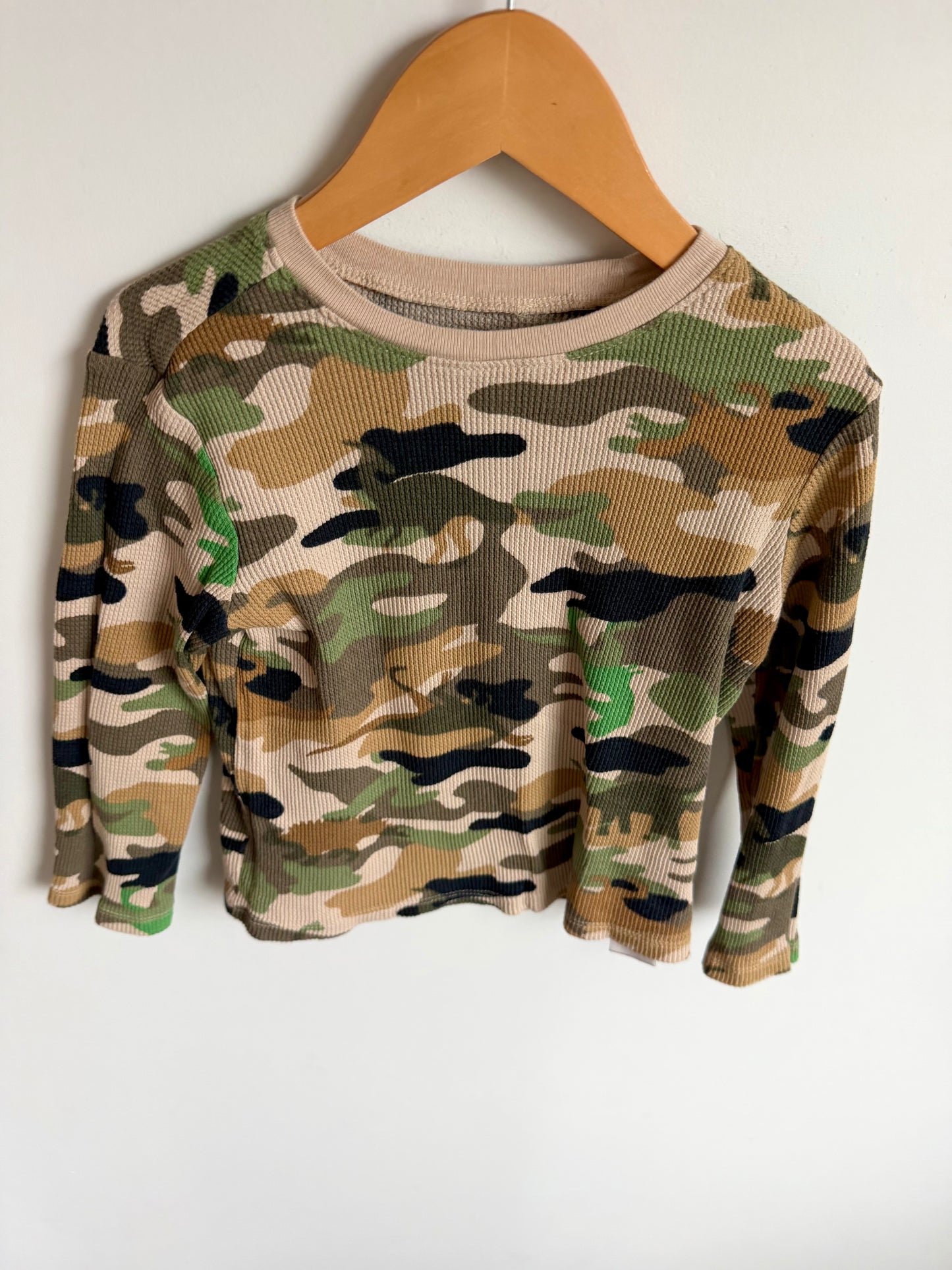 Camo Waffle Top / 4T
