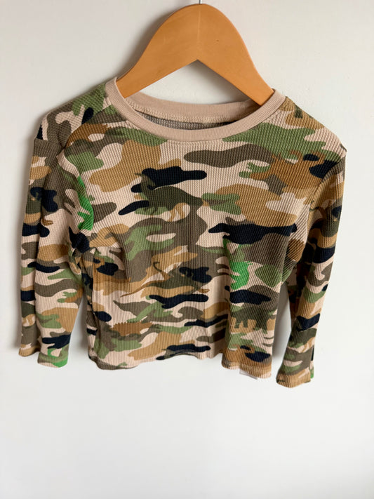 Camo Waffle Top / 4T