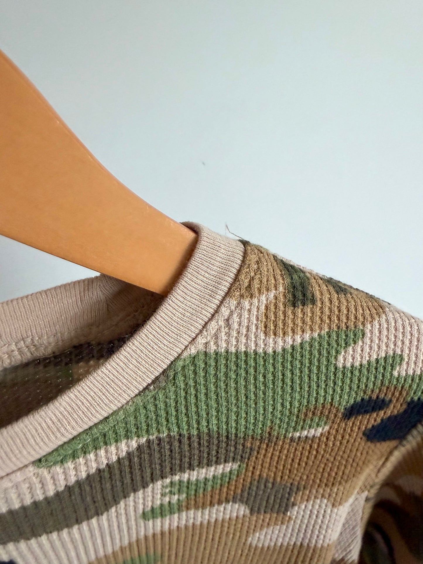 Camo Waffle Top / 4T