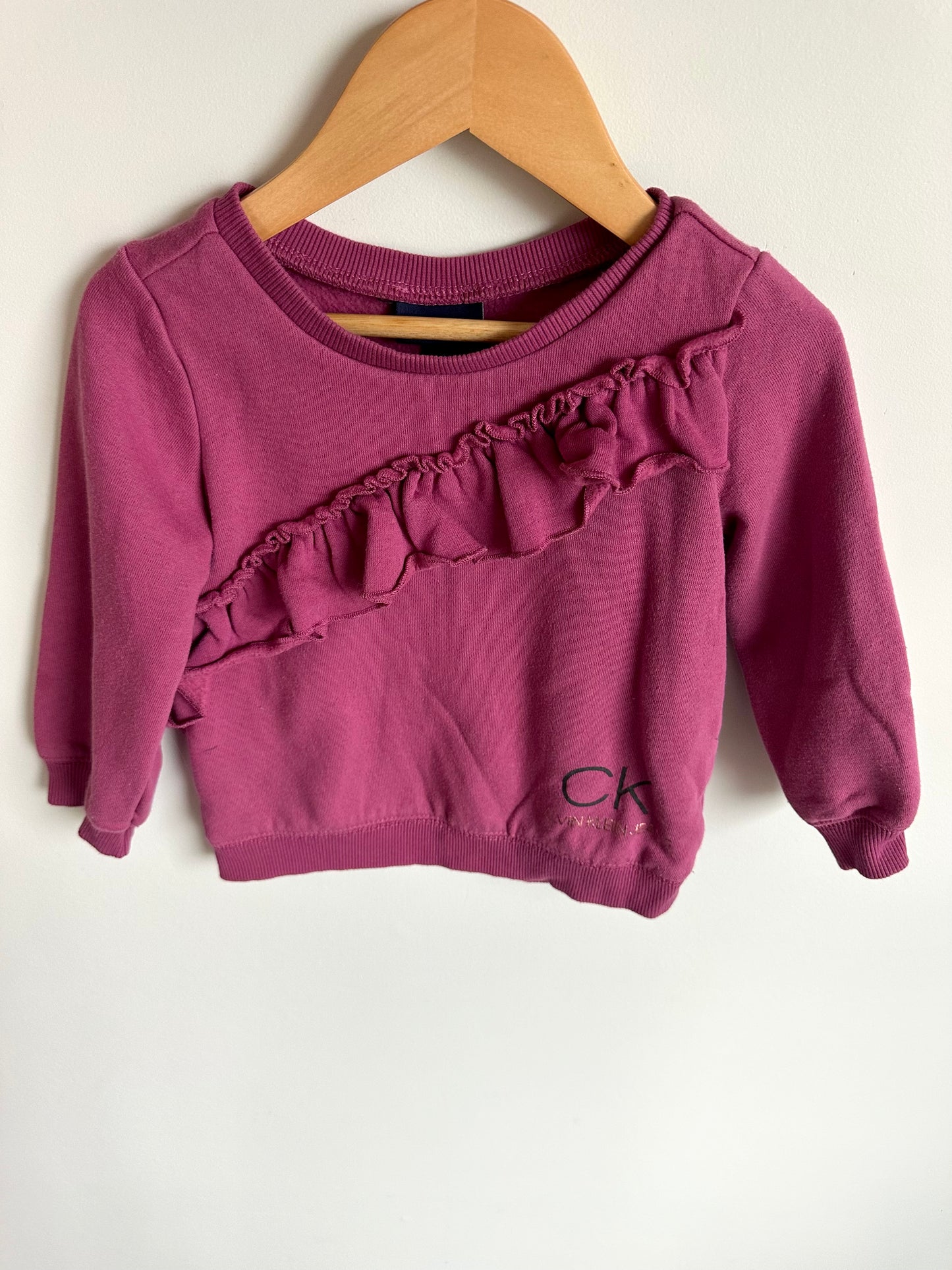 Mulberry Ruffle Sweater / 18-24m
