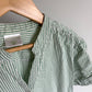 Green Striped Maternity Top / Medium