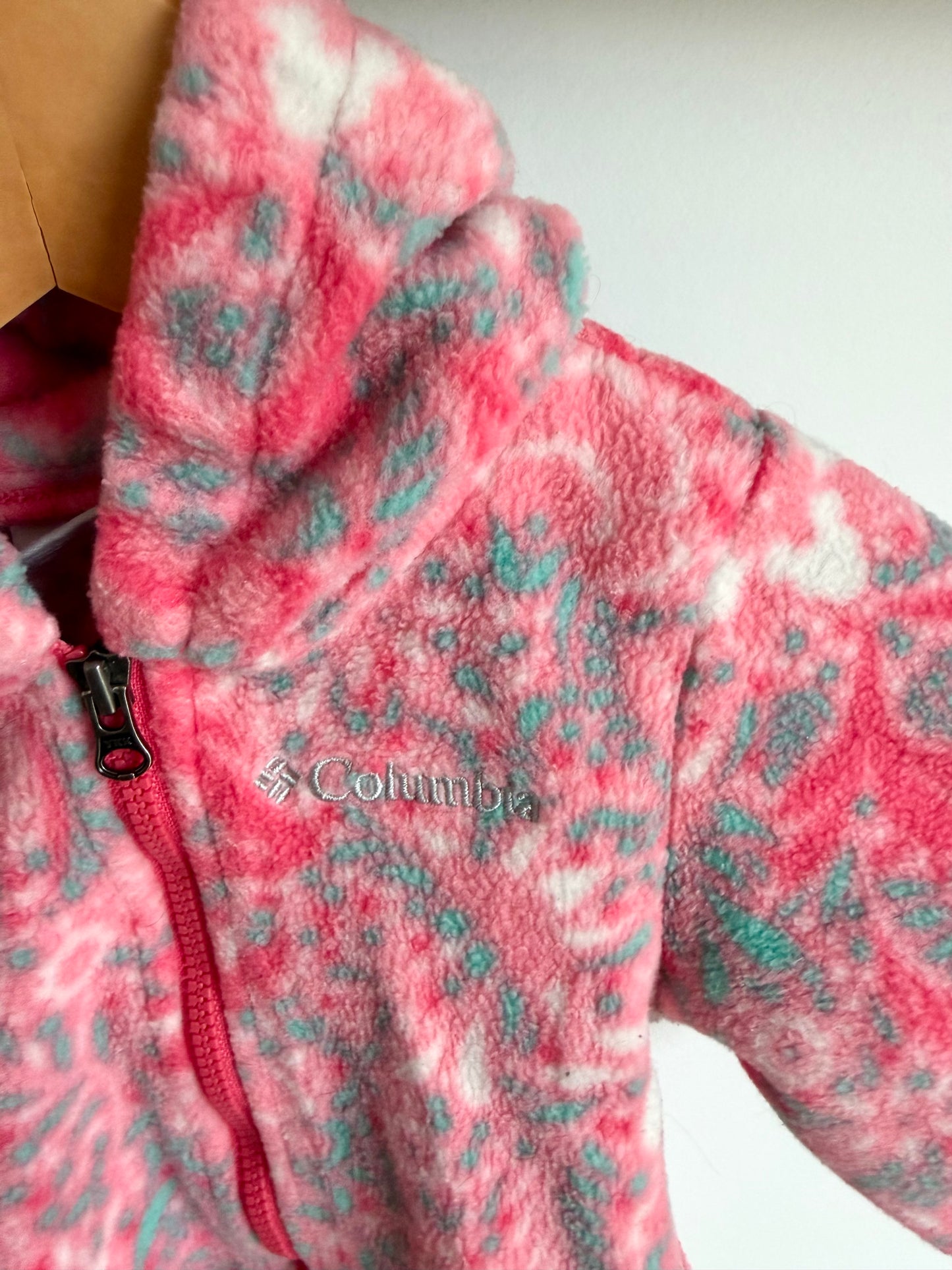 Columbia Pink Fleece Bunting Suit / 3-6m