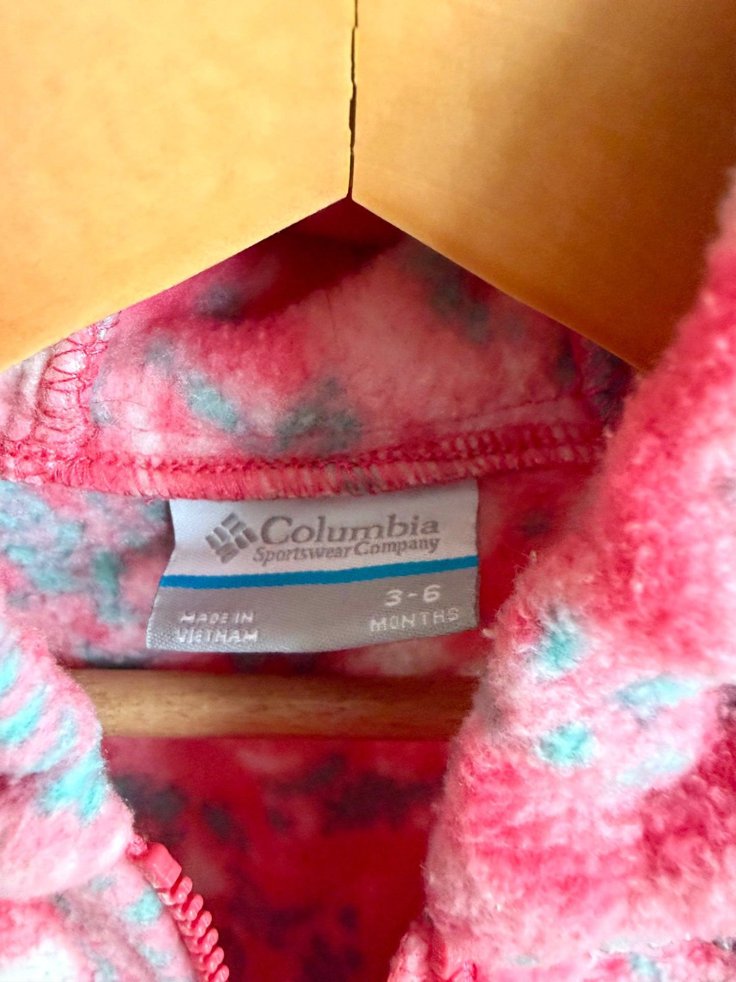 Columbia Pink Fleece Bunting Suit / 3-6m
