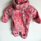 Columbia Pink Fleece Bunting Suit / 3-6m