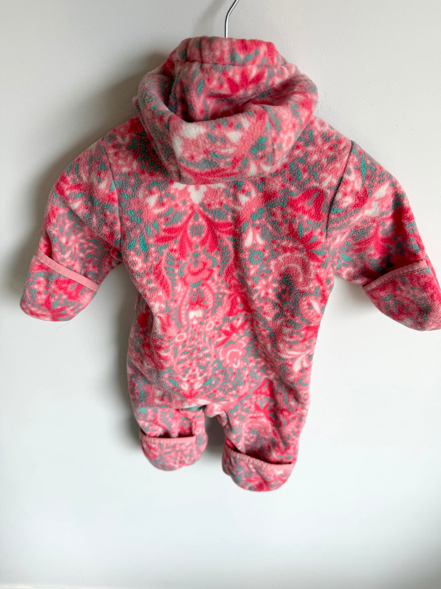 Columbia Pink Fleece Bunting Suit / 3-6m