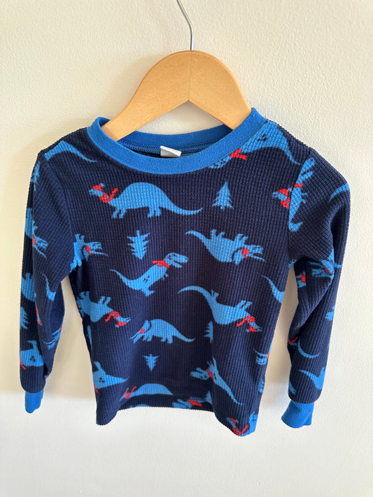 Blue Waffle Dino Top / 2-3T