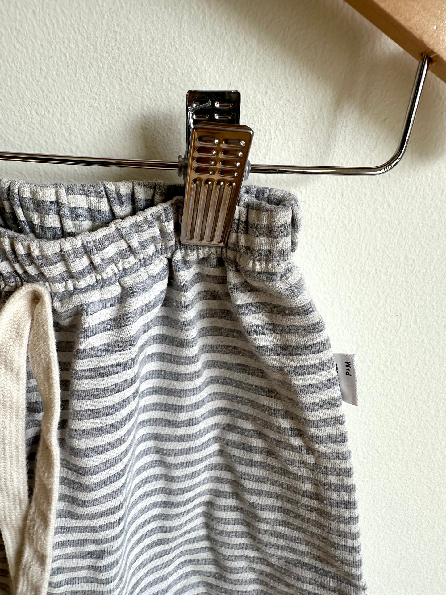 Striped Grey Shorts / 12-24m