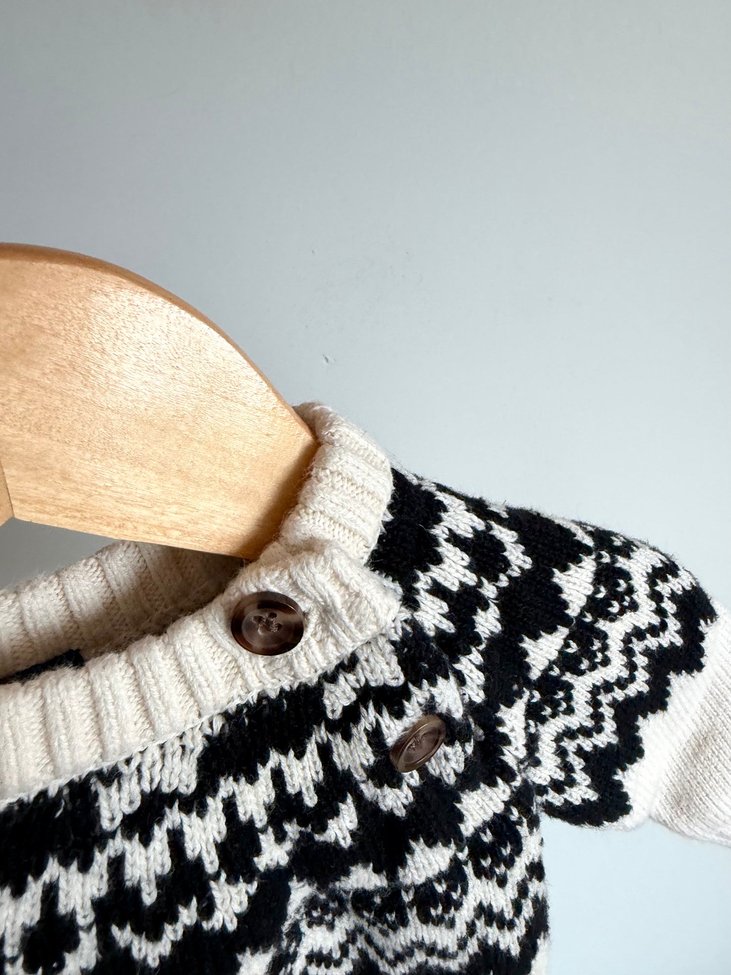 Black + White Knit Sweater / 0-3m