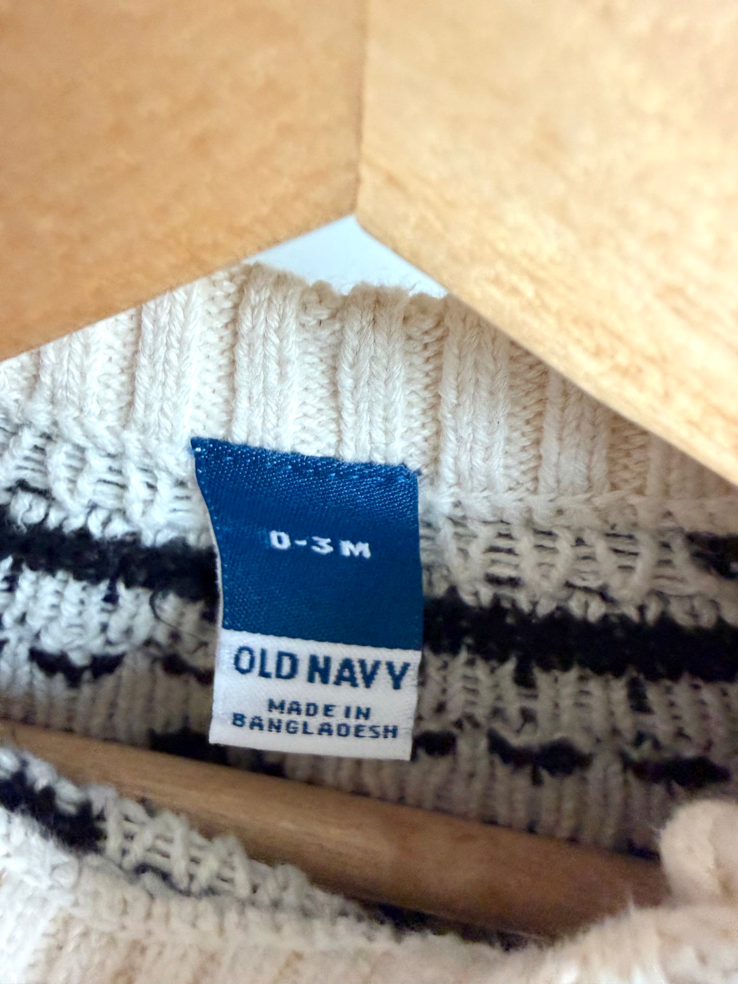 Black + White Knit Sweater / 0-3m
