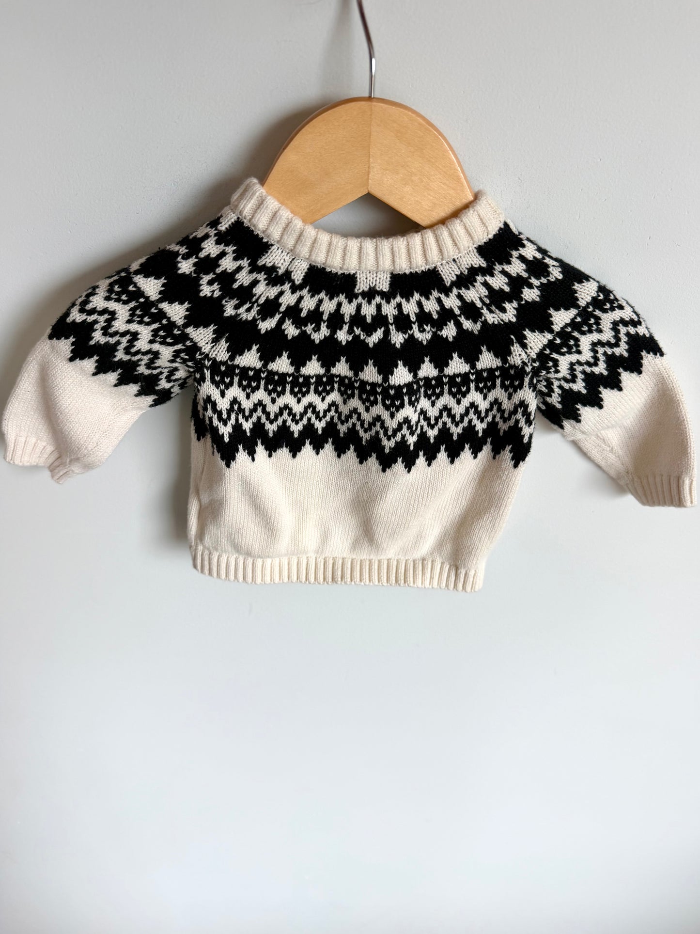 Black + White Knit Sweater / 0-3m