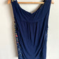 Navy Floral Tank Top / Medium