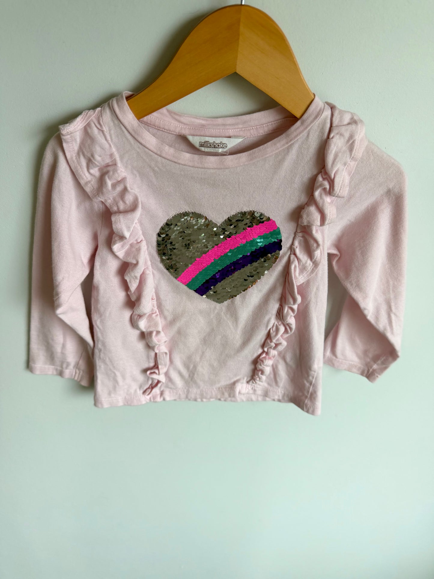 Heart Sequins Top / 2-3T