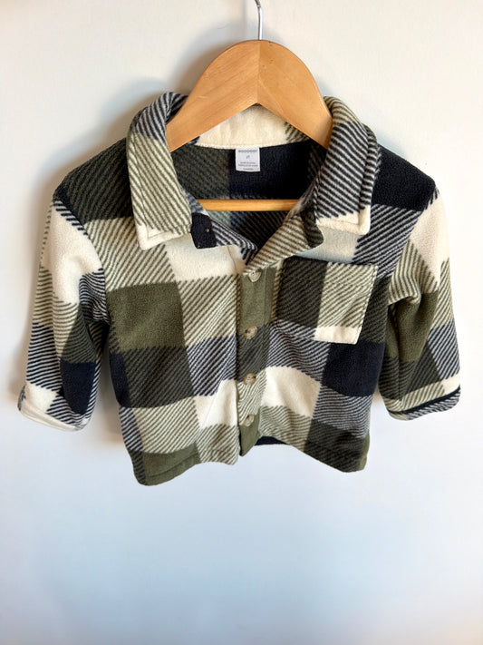 Fleece Plaid Shacket / 2T