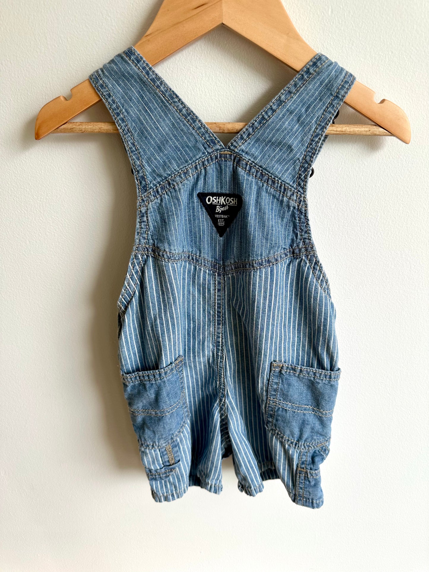 Pin Stripe Short Overalls / 18m