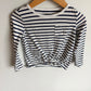 Striped Knotted Long Sleeve Top / 4T