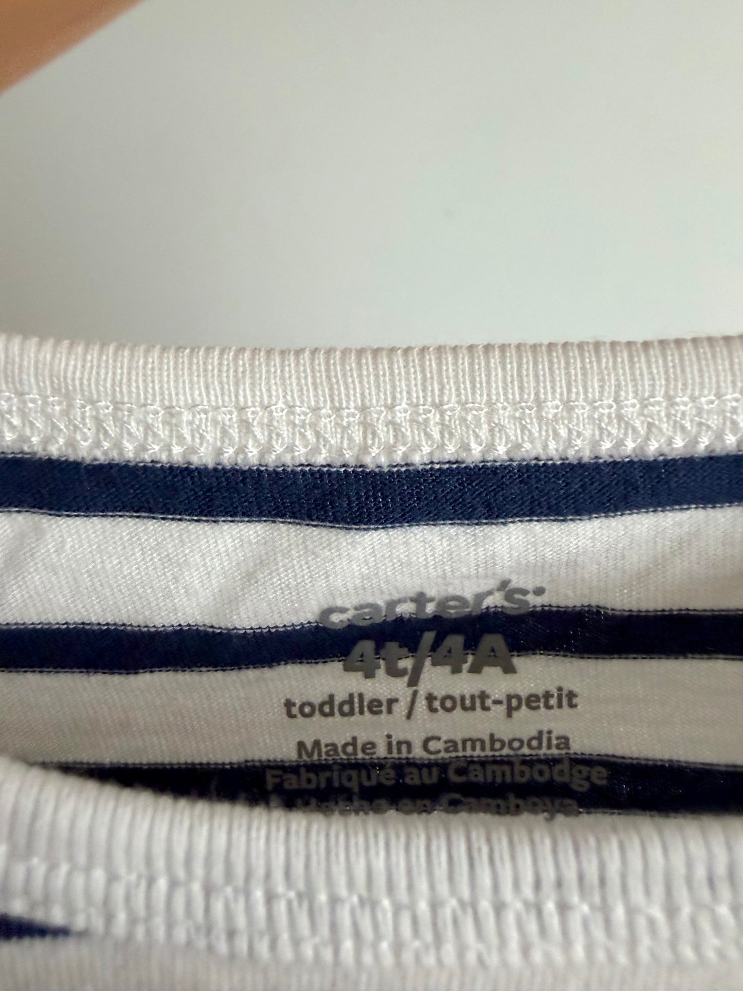 Striped Knotted Long Sleeve Top / 4T