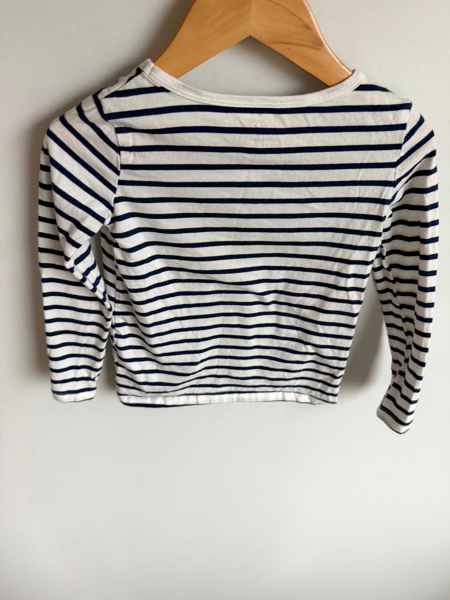 Striped Knotted Long Sleeve Top / 4T
