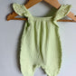 Lime Button Jumpsuit / 3-6m