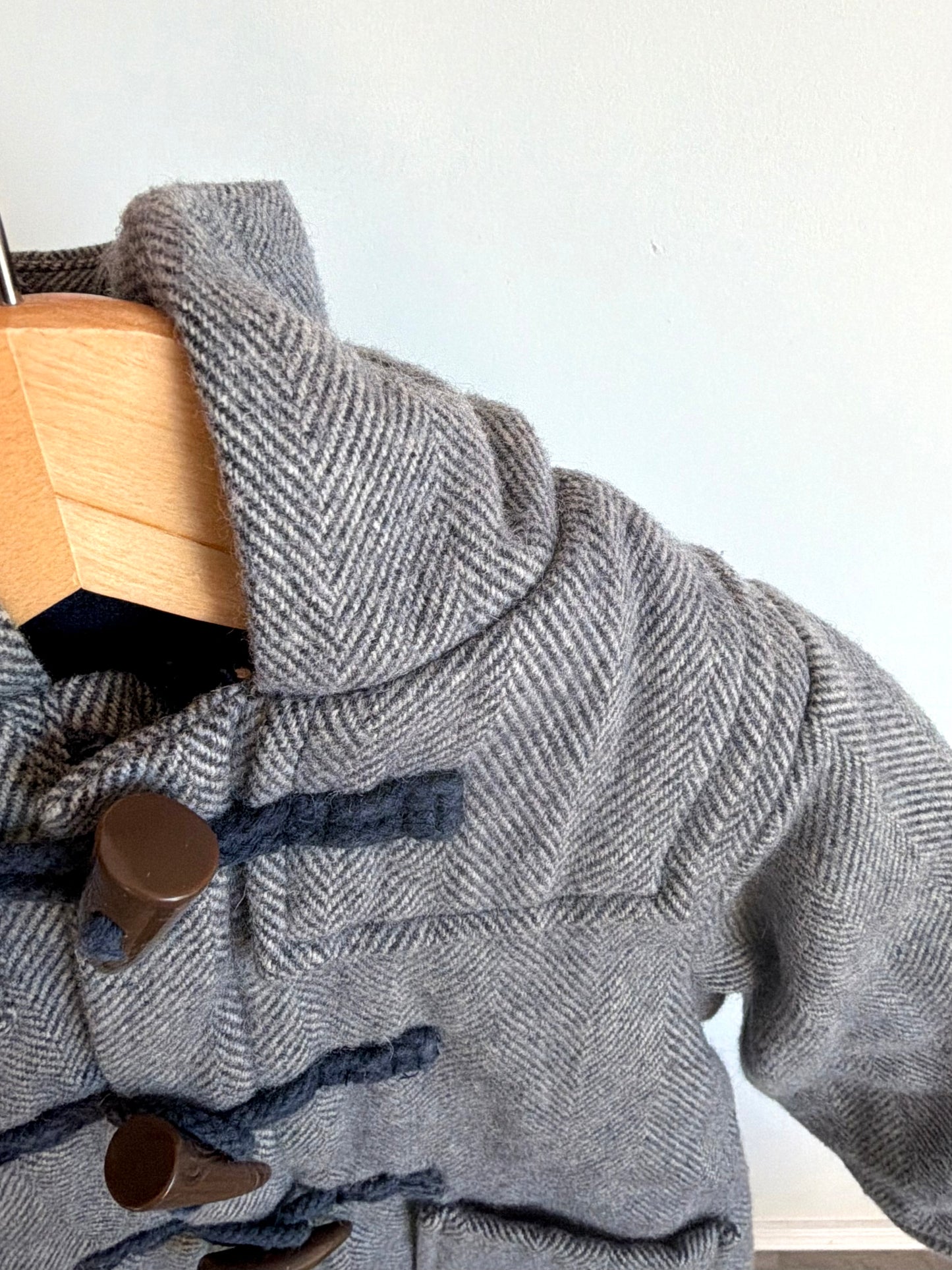Gap Grey Hooded Peacoat / 12-18m