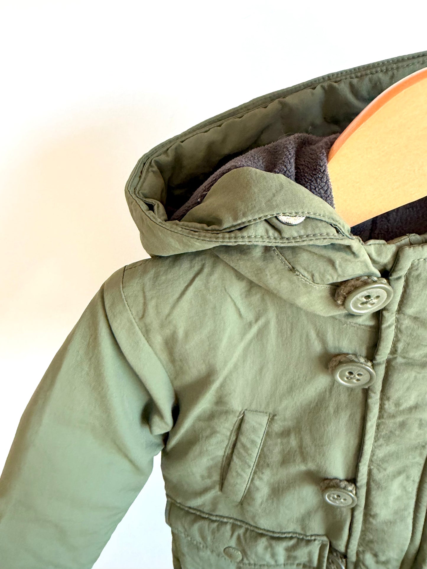 Gap Green Hooded Winter Jacket / 18-24m