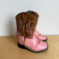 Pink Cowboy Leather Boots / Size 8 Toddler