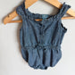 Chambray Buttons Bubble Romper / 12-18m