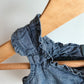 Chambray Buttons Bubble Romper / 12-18m