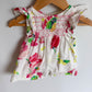 White Watercolor Dress / 6-12m