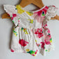 White Watercolor Dress / 6-12m