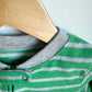 Fleece Green Striped Dino Sleeper / 2T