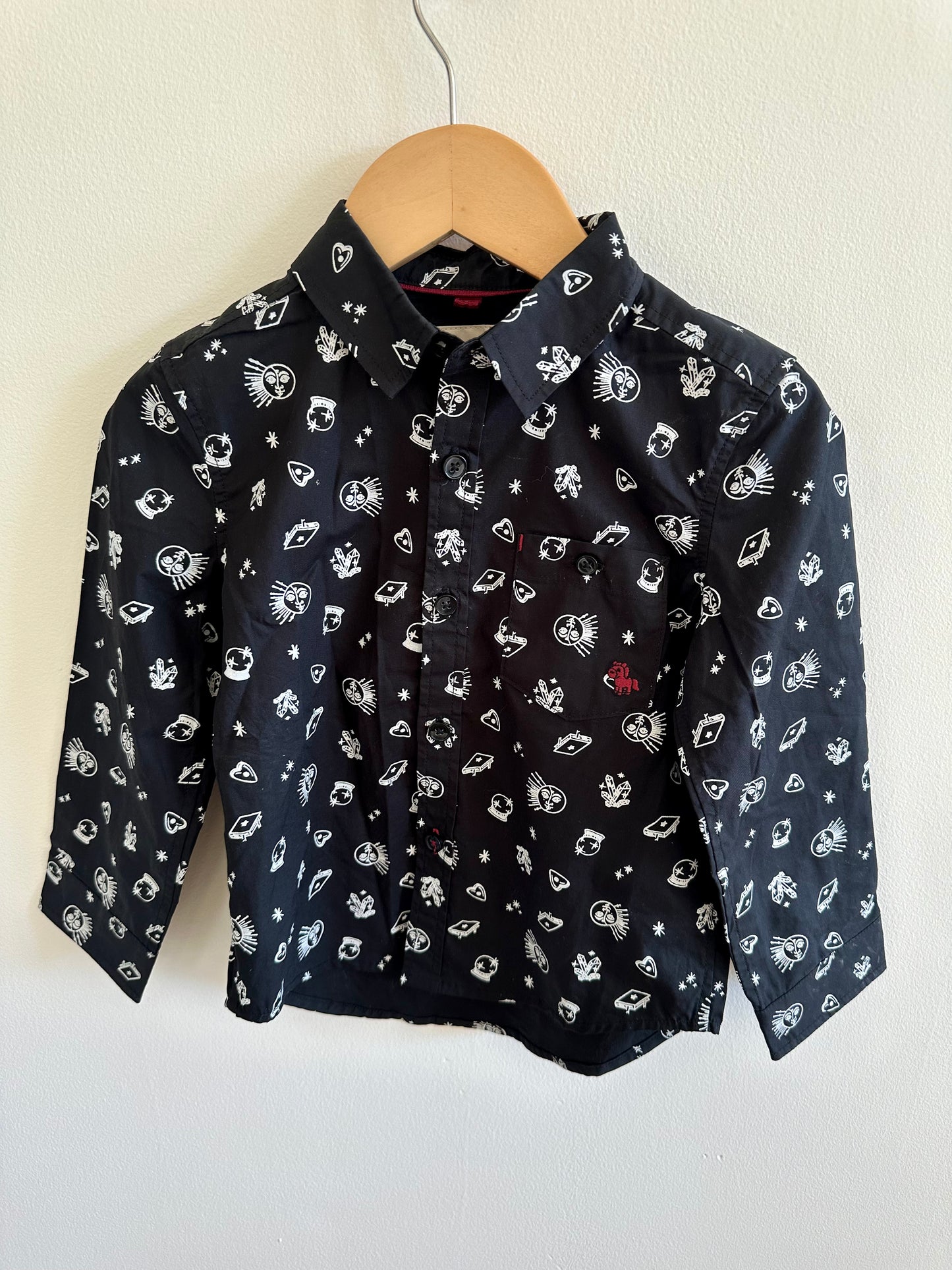 Black Lined Images Top / 2-3T