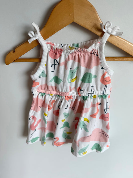 Flamingo Dress / 3-6m