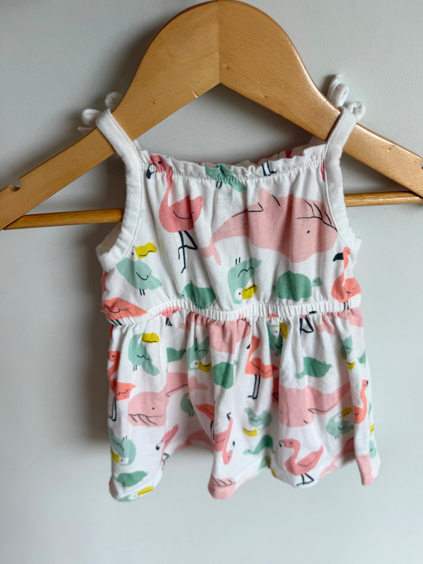 Flamingo Dress / 3-6m