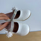 White Flower Mary Jane Shoes / Size 8 Toddler